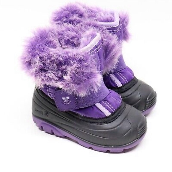 Kamik•NWOT•5•Waterproof•Insulated• Purple Fur Sugarplum Boots w/ Velcro Closure - Picture 1 of 16